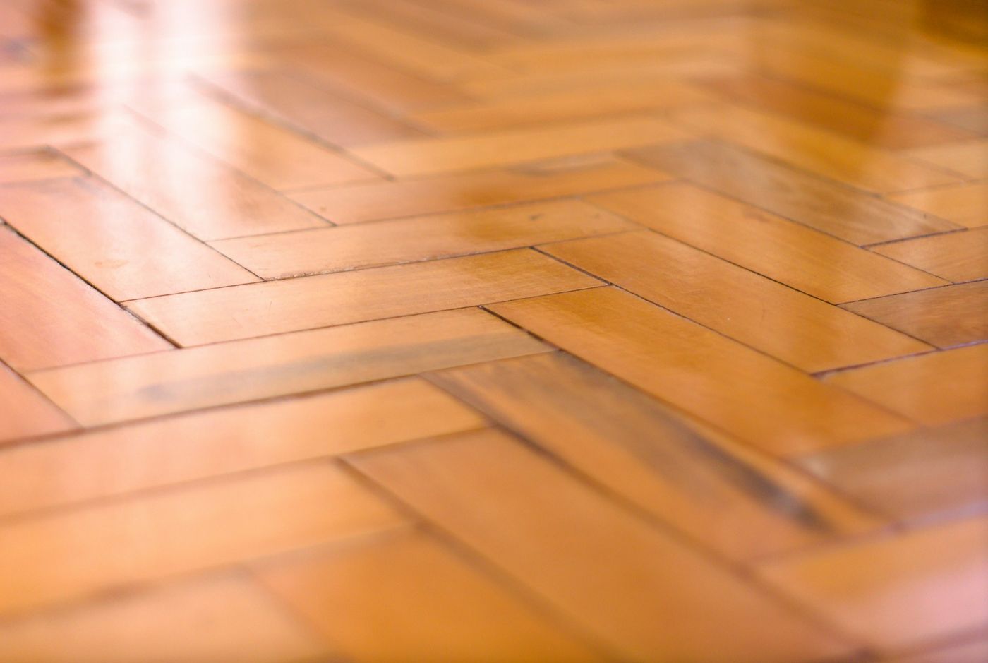 Herringbone hardwood flooring