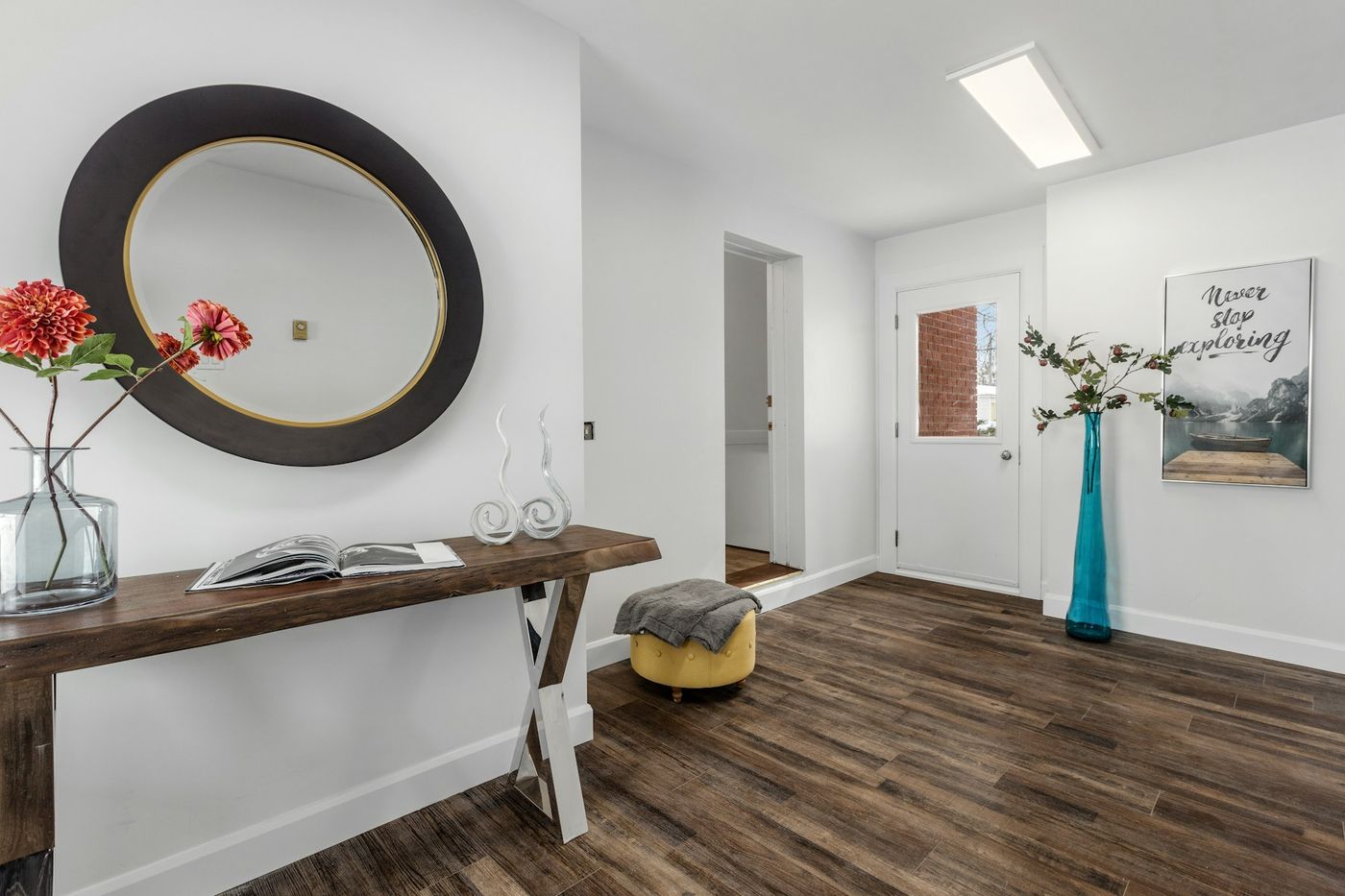 Dark walnut look laminate flooring
