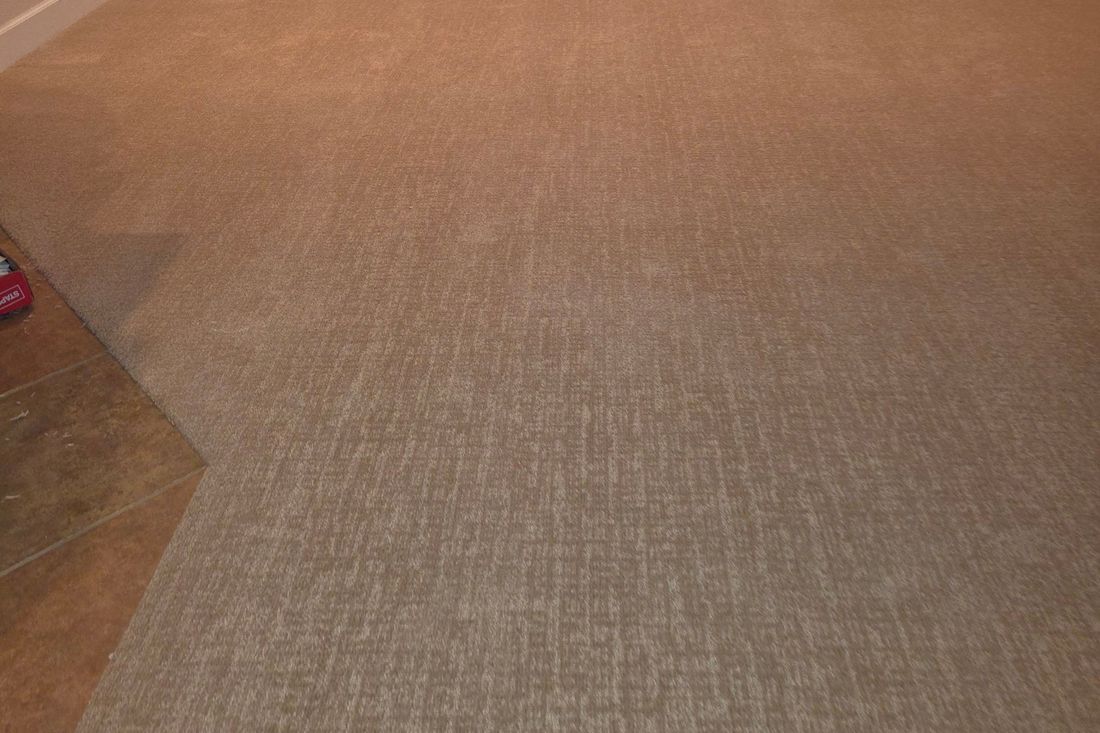Carpet on a staircase, close up