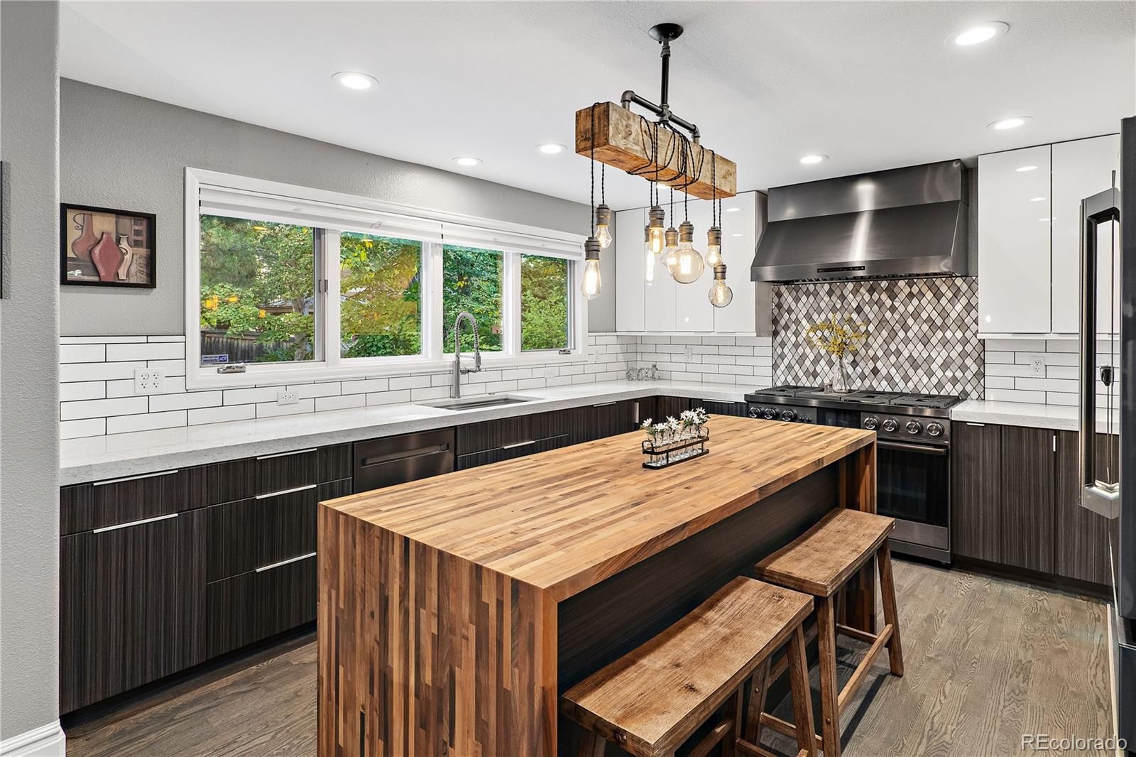 Kitchen in Highlands Ranch with patterned tile
