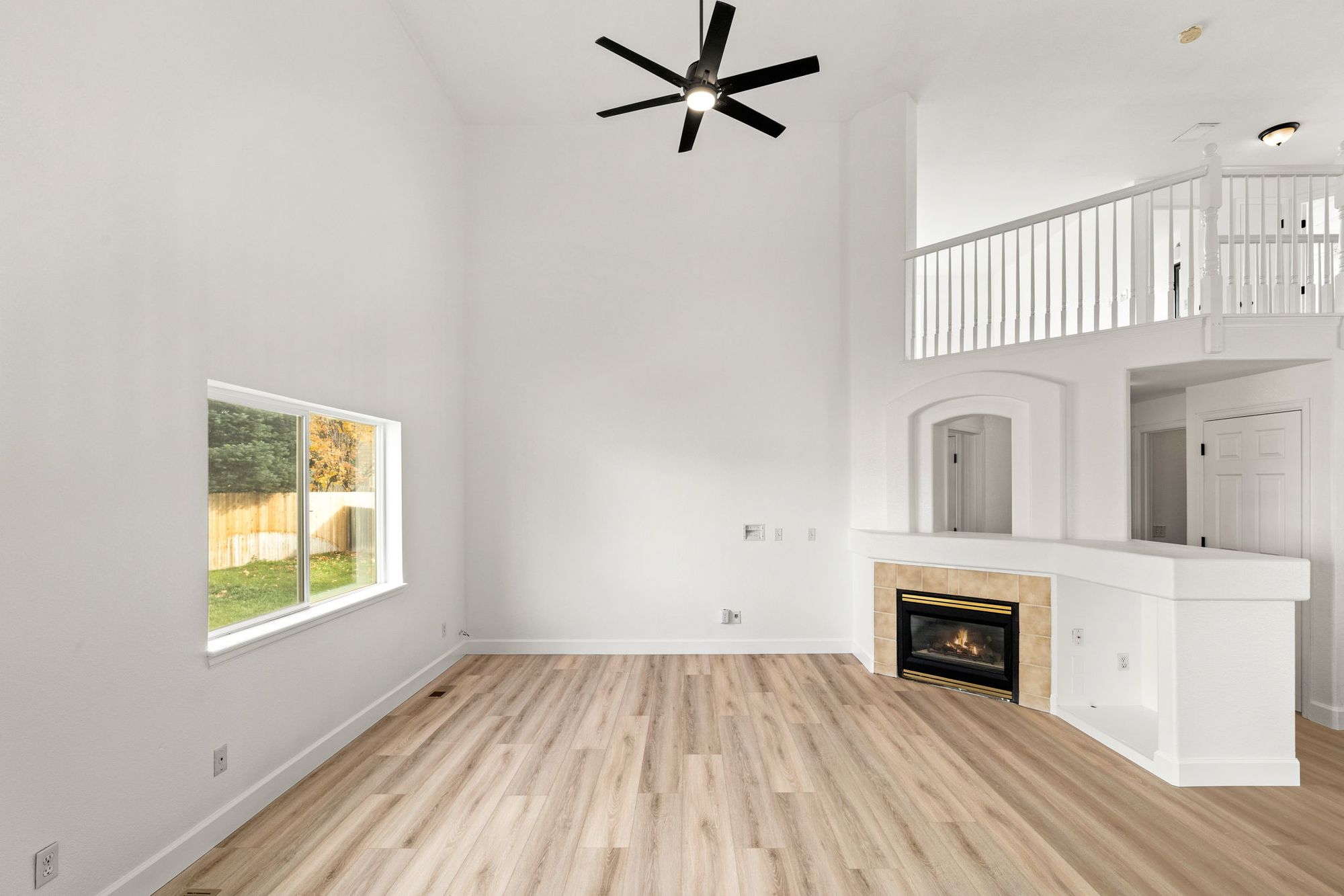 Bright living room in Parker with a new floor